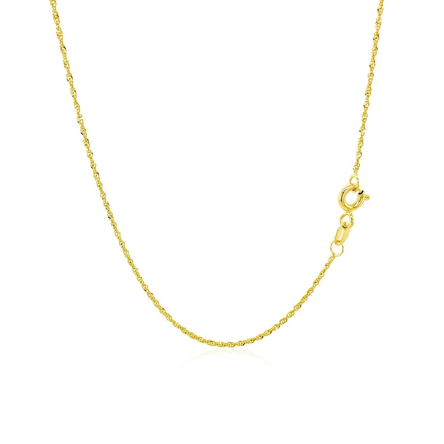 10k Yellow Gold Singapore Chain 1.0mm Bids.com