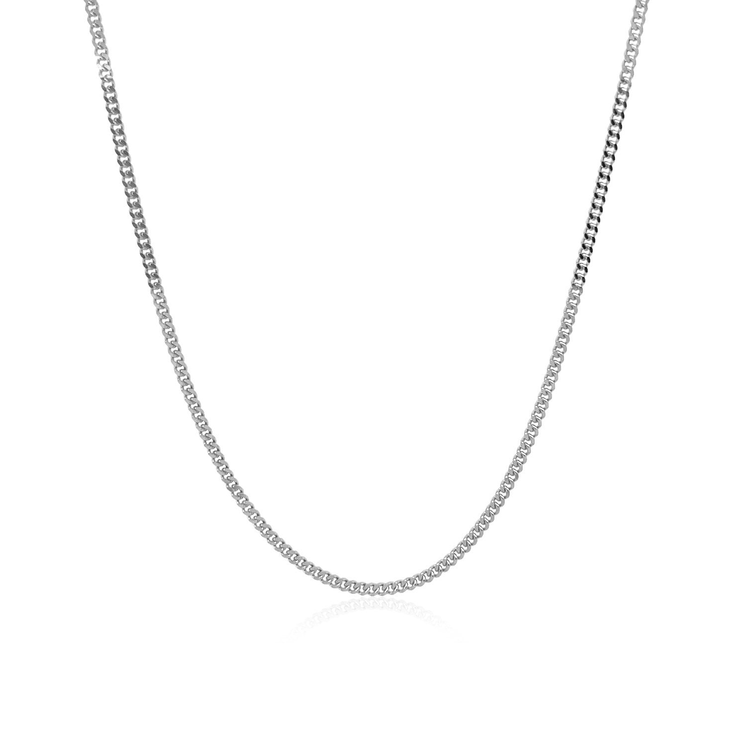 14k White Gold Gourmette Chain 1.5mm Bids.com