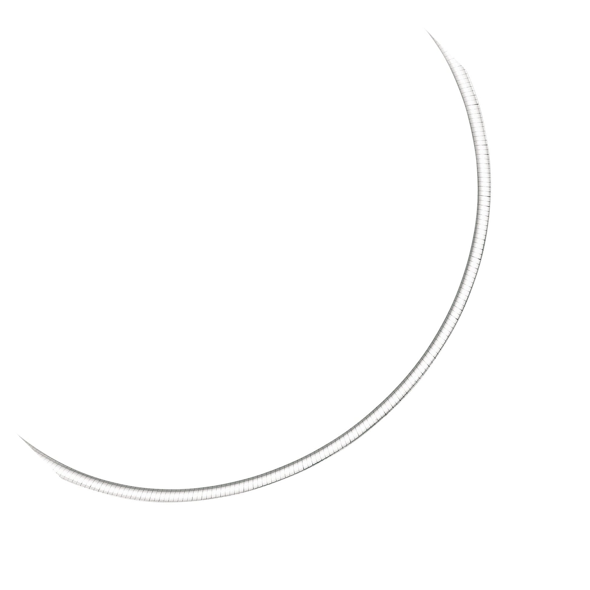 3.0 mm 14k Two Tone Gold Reversible Omega Necklace Bids.com
