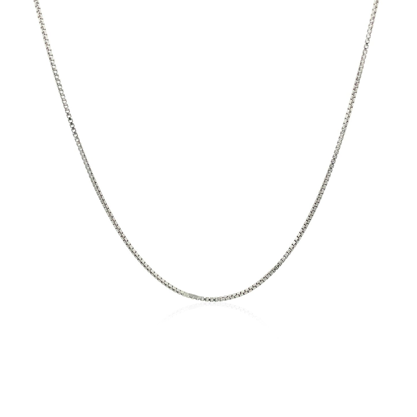 Sterling Silver Rhodium Plated Box Chain 0.7mm Bids.com