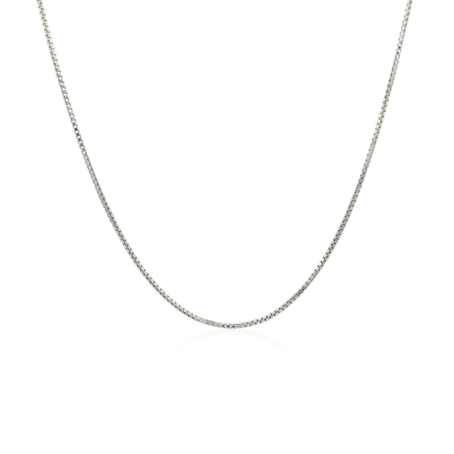 Sterling Silver Rhodium Plated Box Chain 0.7mm Bids.com