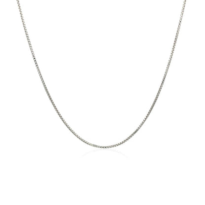 Sterling Silver Rhodium Plated Box Chain 0.7mm Bids.com