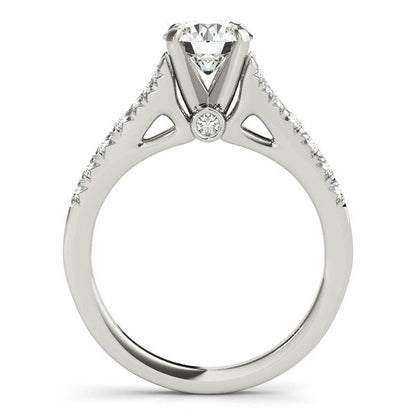 14k White Gold Split Shank Prong Set Diamond Engagement Ring (1 3/8 cttw) Bids.com