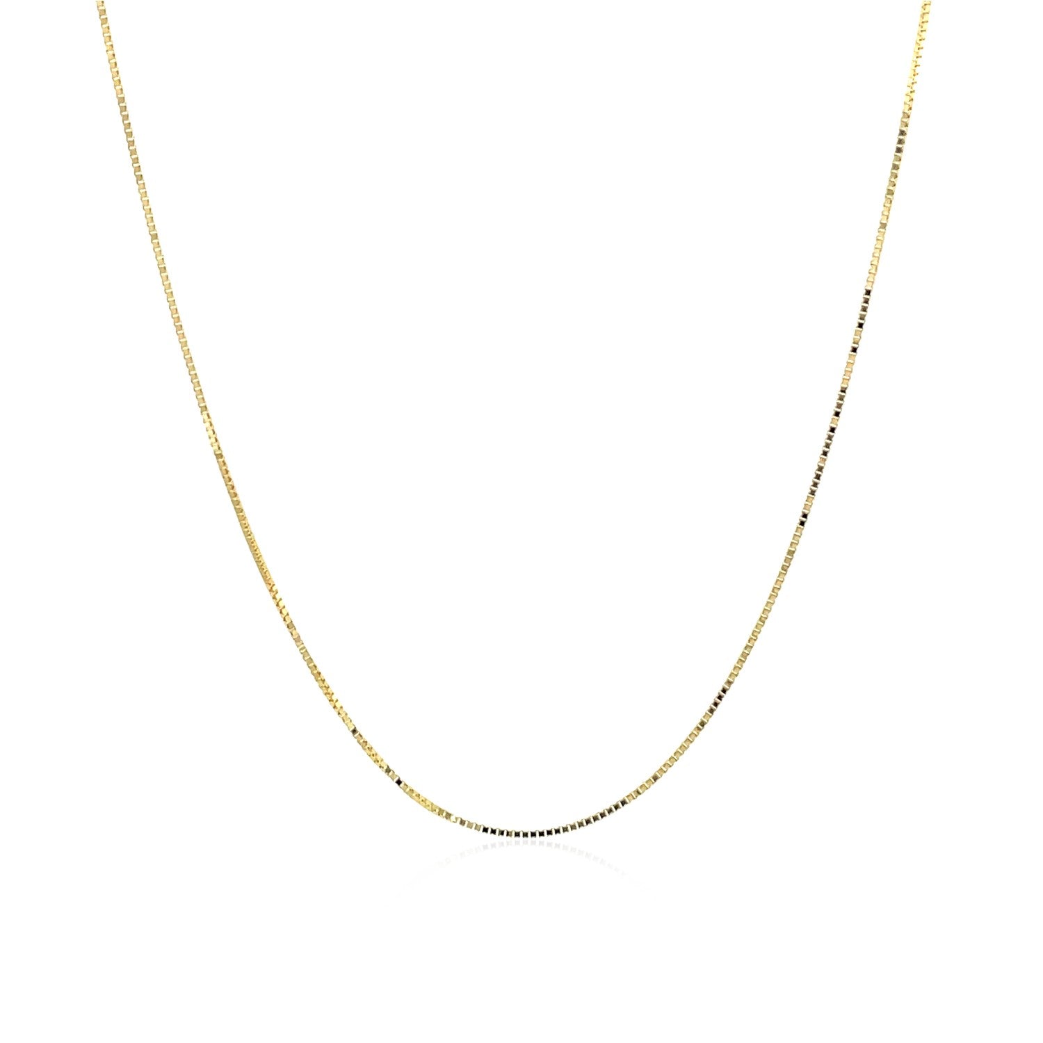 10k Yellow Gold Classic Box Chain 0.45mm Bids.com