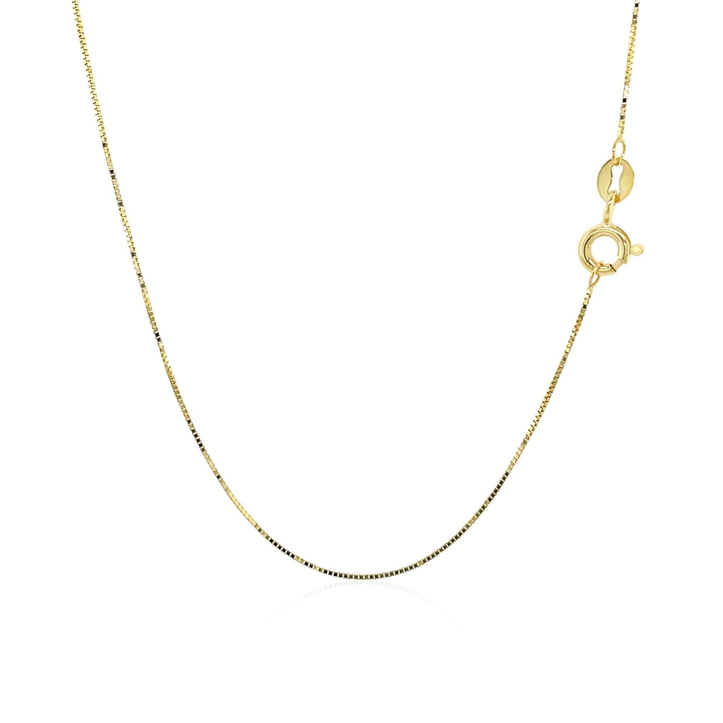 10k Yellow Gold Classic Box Chain 0.45mm Bids.com
