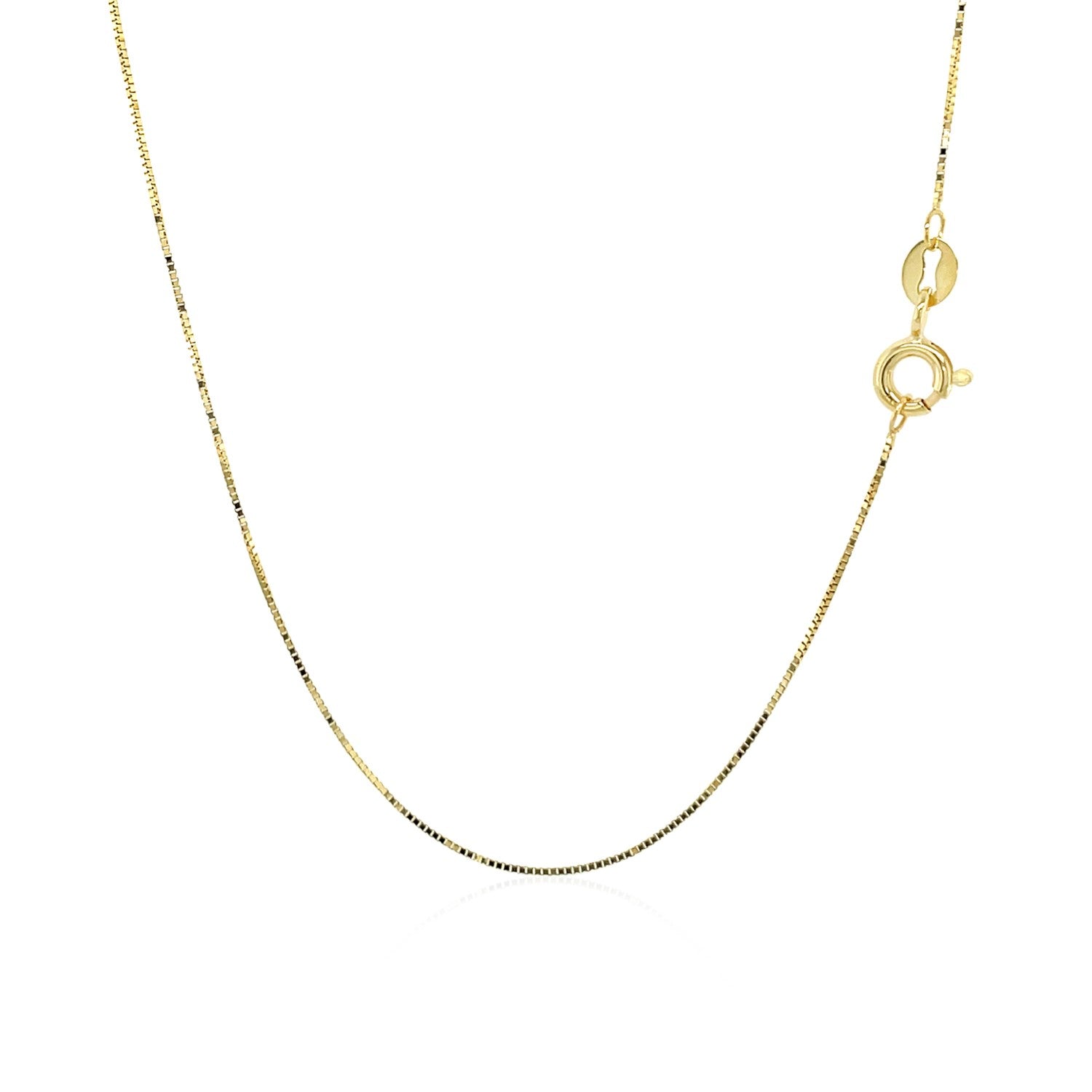 10k Yellow Gold Classic Box Chain 0.45mm Bids.com