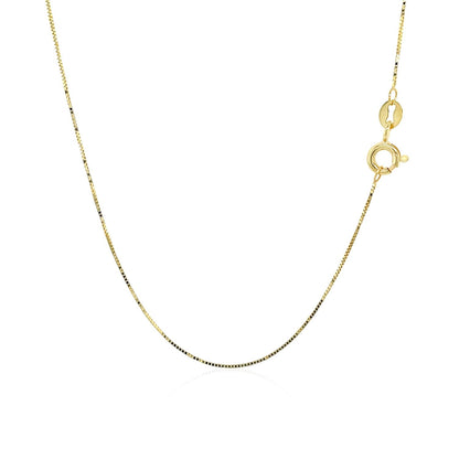 10k Yellow Gold Classic Box Chain 0.45mm Bids.com