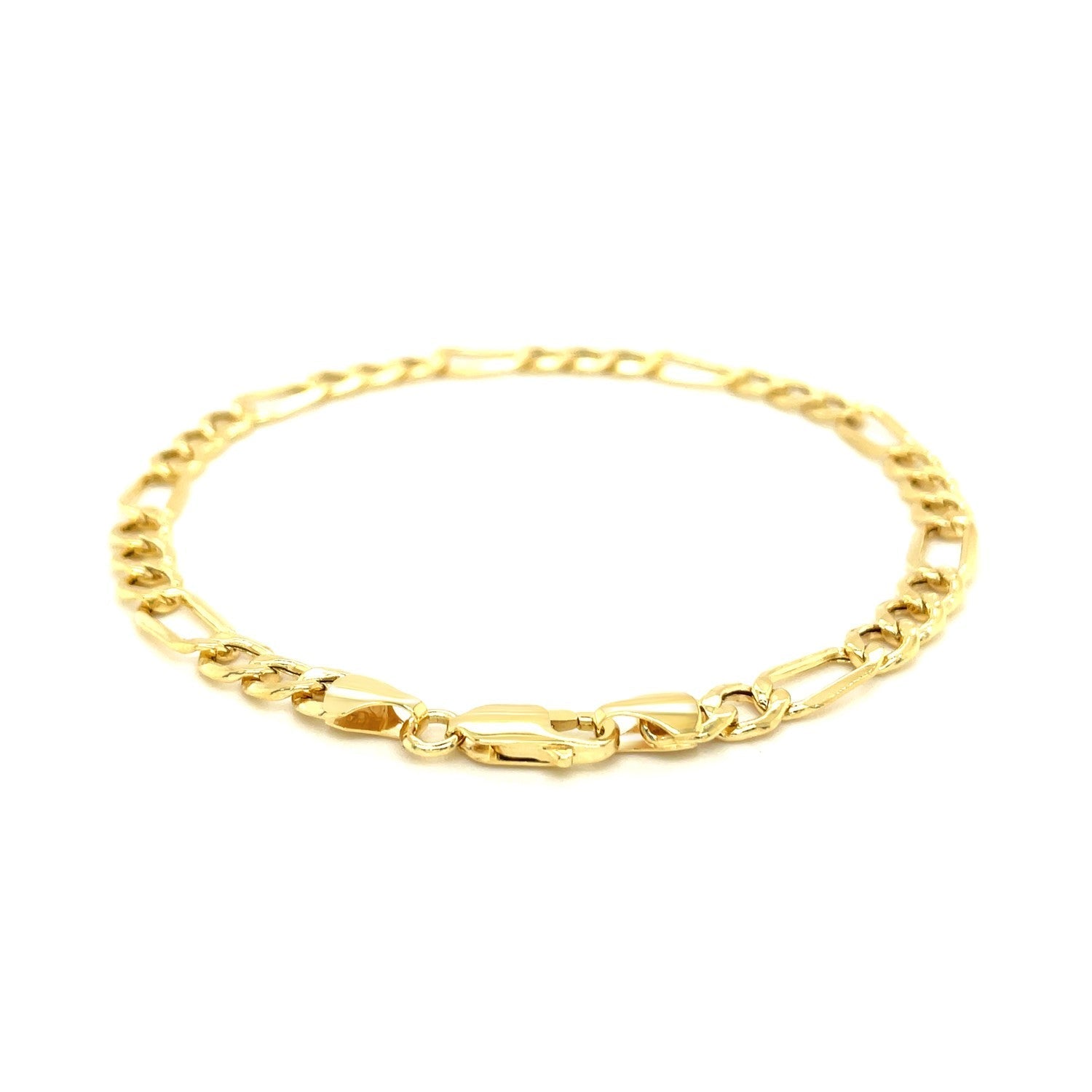5.4mm 14k Yellow Gold Lite Figaro Bracelet Bids.com