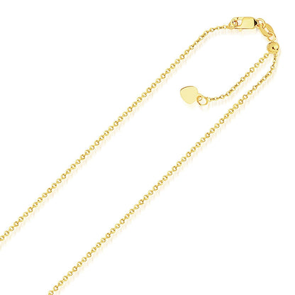 14k Yellow Gold Singapore Style Adjustable Chain (1.40 mm) Bids.com