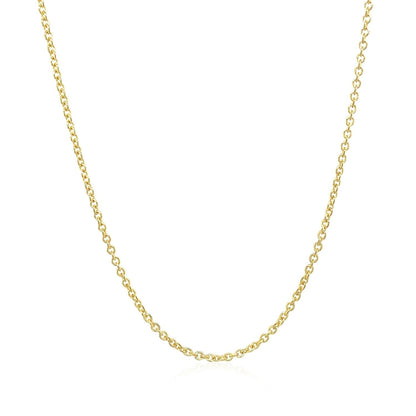 14k Yellow Gold Forsantina Lite Cable Link Chain 1.5mm Bids.com