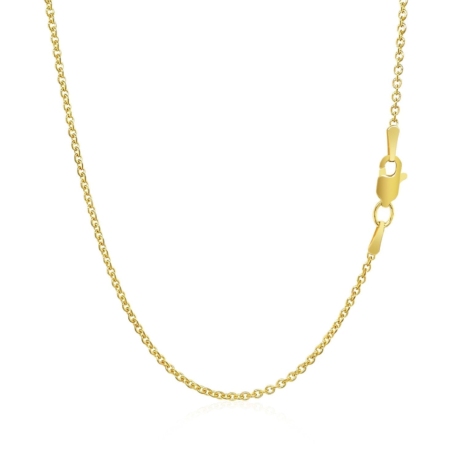 14k Yellow Gold Forsantina Lite Cable Link Chain 1.5mm Bids.com