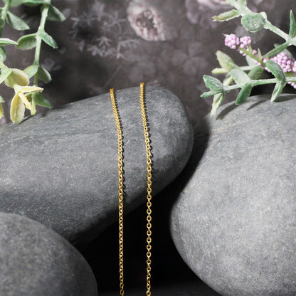14k Yellow Gold Forsantina Lite Cable Link Chain 1.5mm Bids.com