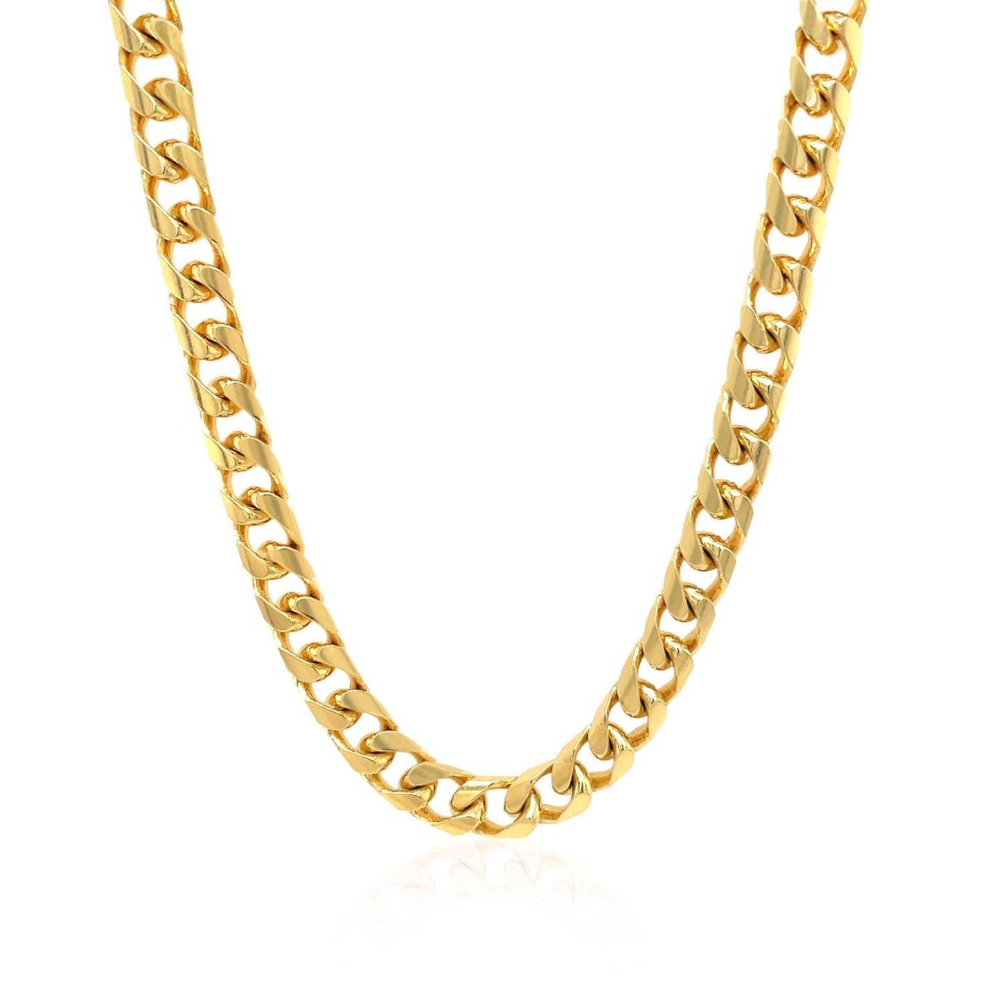 5.8mm 14k Yellow Gold Solid Miami Cuban Chain Bids.com