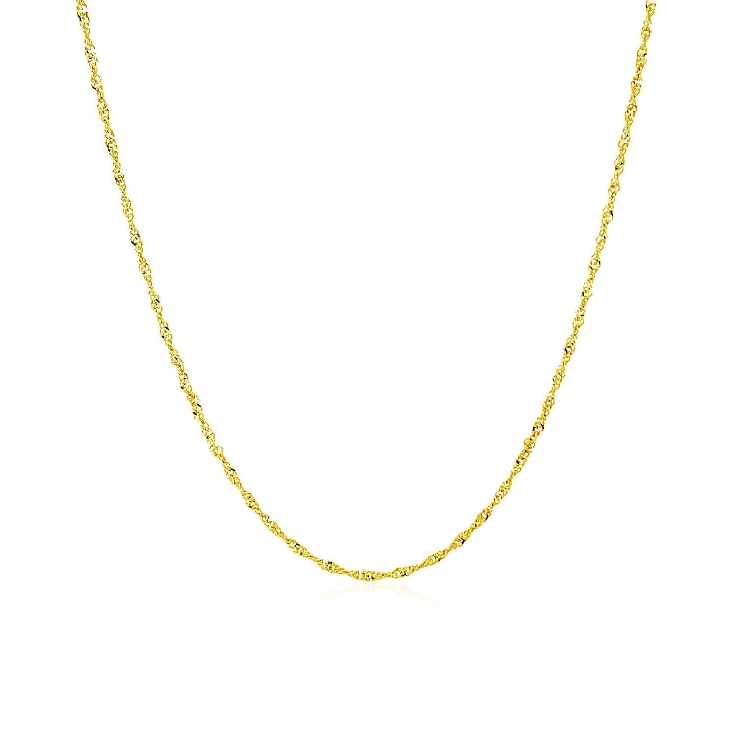14k Yellow Gold Singapore Chain 1.0mm Bids.com