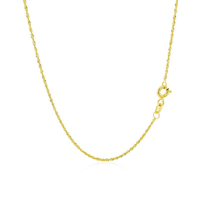 14k Yellow Gold Singapore Chain 1.0mm Bids.com
