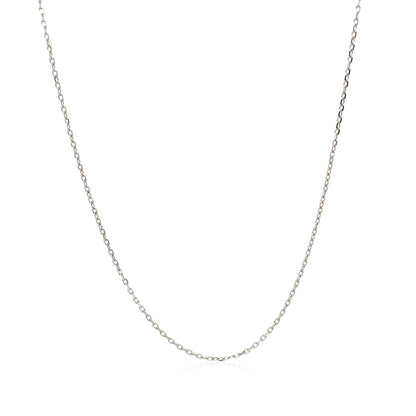 Sterling Silver Rhodium Plated Cable Chain 0.8mm Bids.com