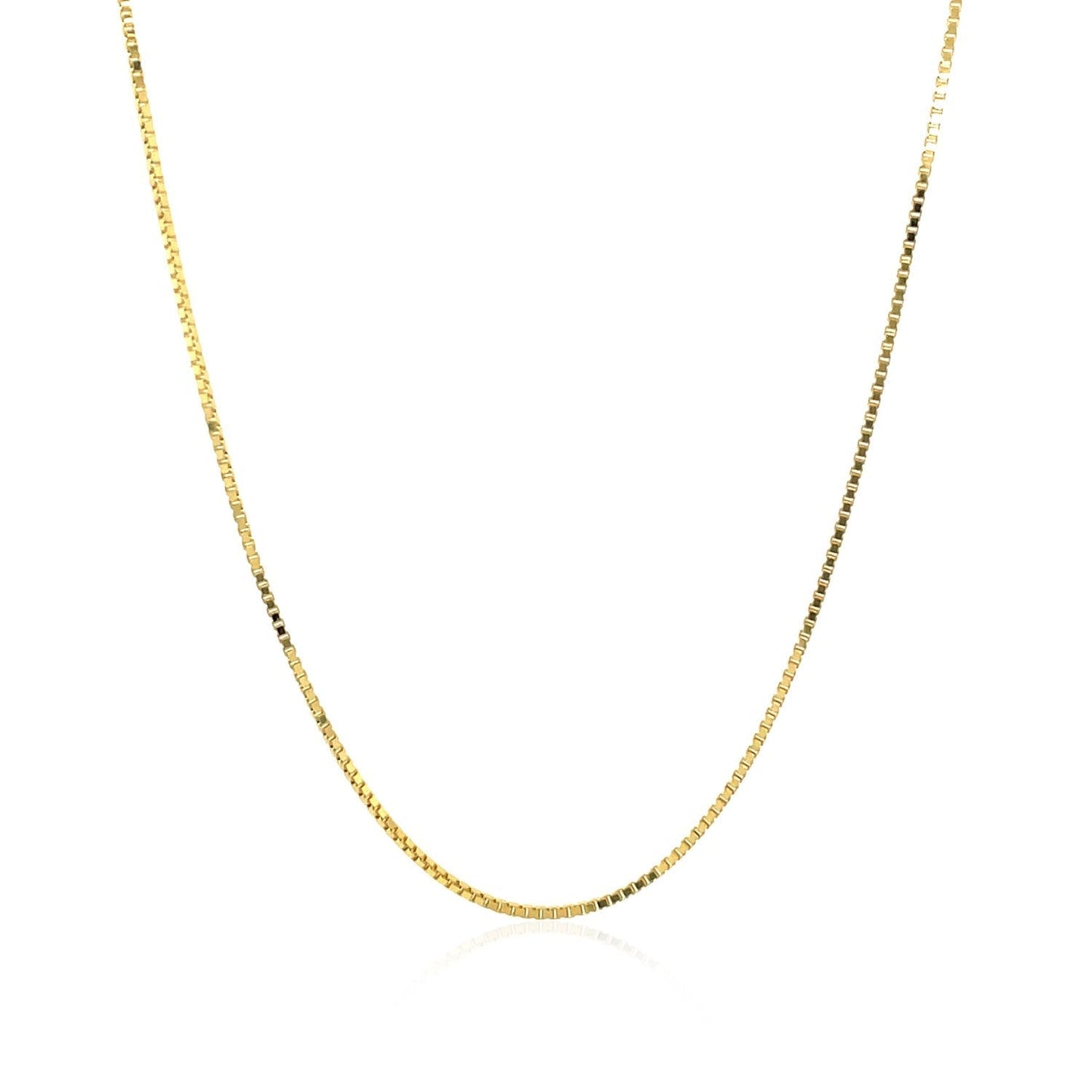 18k Yellow Gold Box Chain 0.8mm Bids.com
