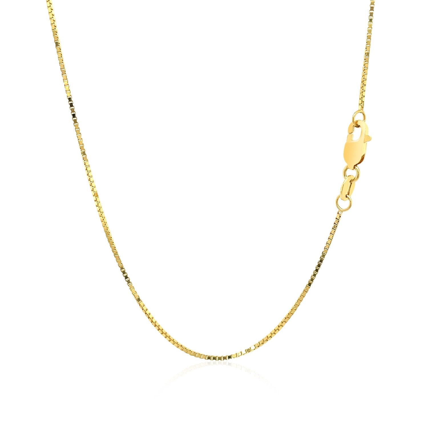18k Yellow Gold Box Chain 0.8mm Bids.com