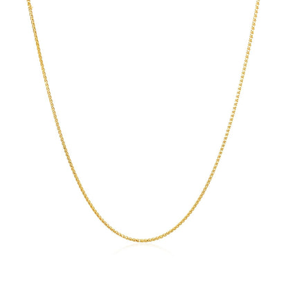14k Yellow Gold Diamond Cut Round Wheat Chain 0.6mm Bids.com