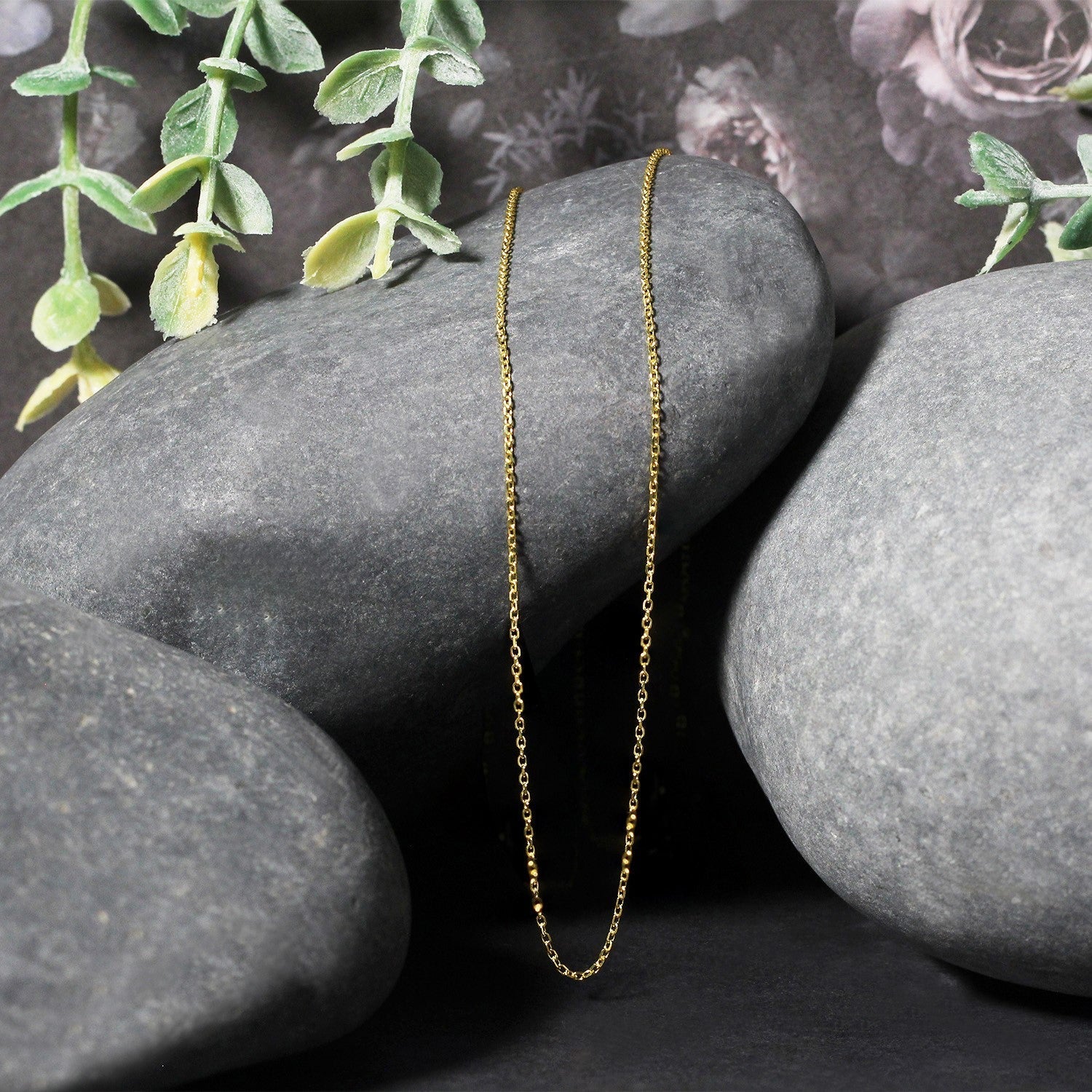 14k Yellow Gold Diamond Cut Cable Link Chain 0.8mm Bids.com
