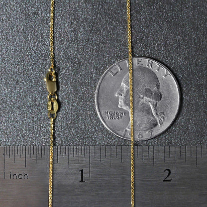 14k Yellow Gold Diamond Cut Cable Link Chain 0.8mm Bids.com
