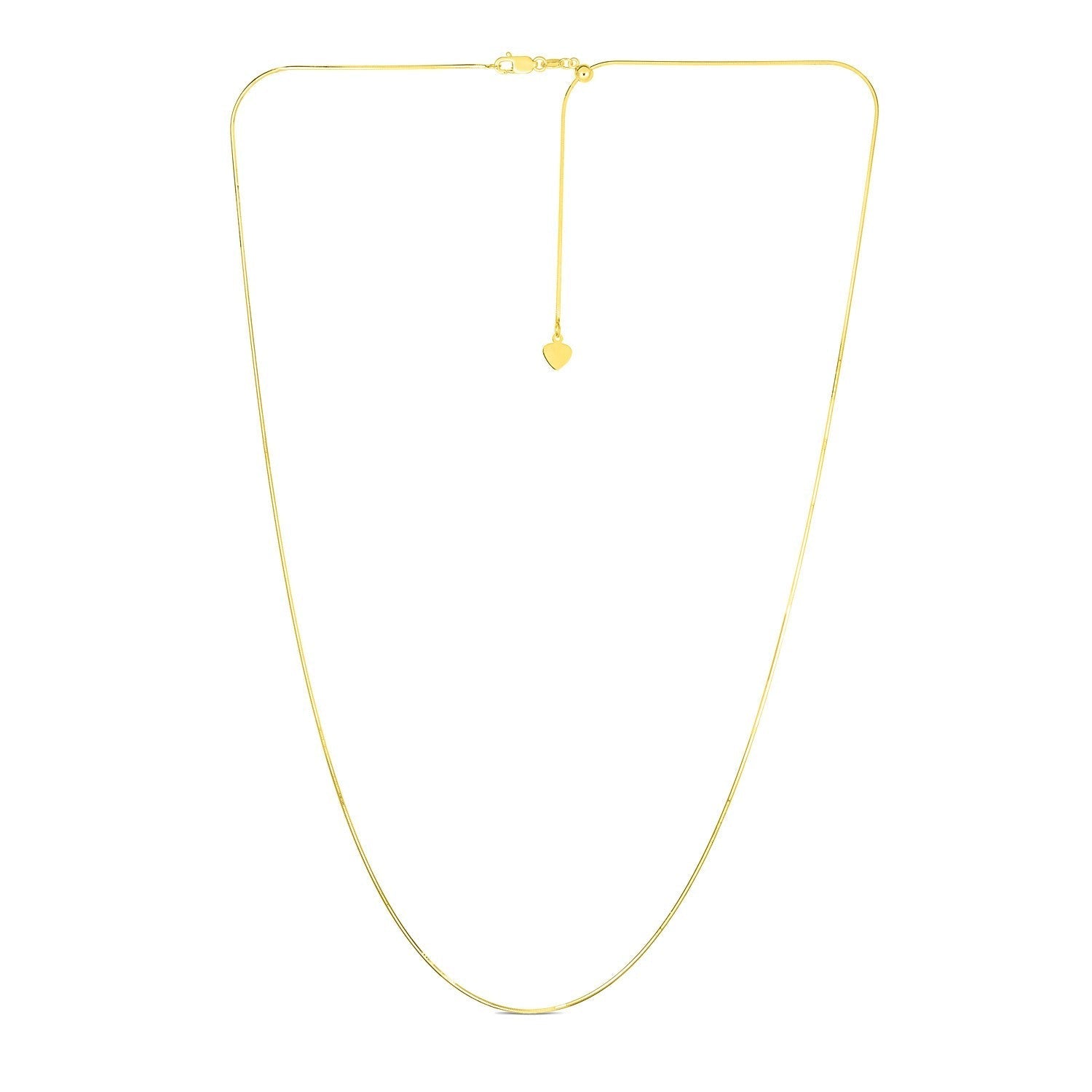 14k Yellow Gold Adjustable Snake Chain 0.85mm Bids.com