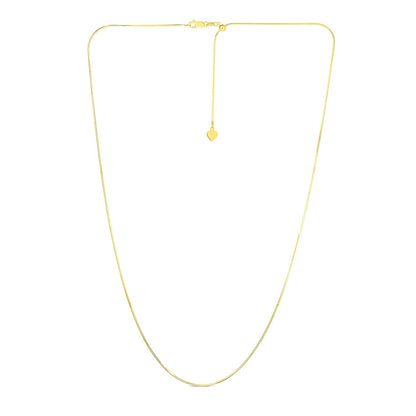 14k Yellow Gold Adjustable Snake Chain 0.85mm Bids.com