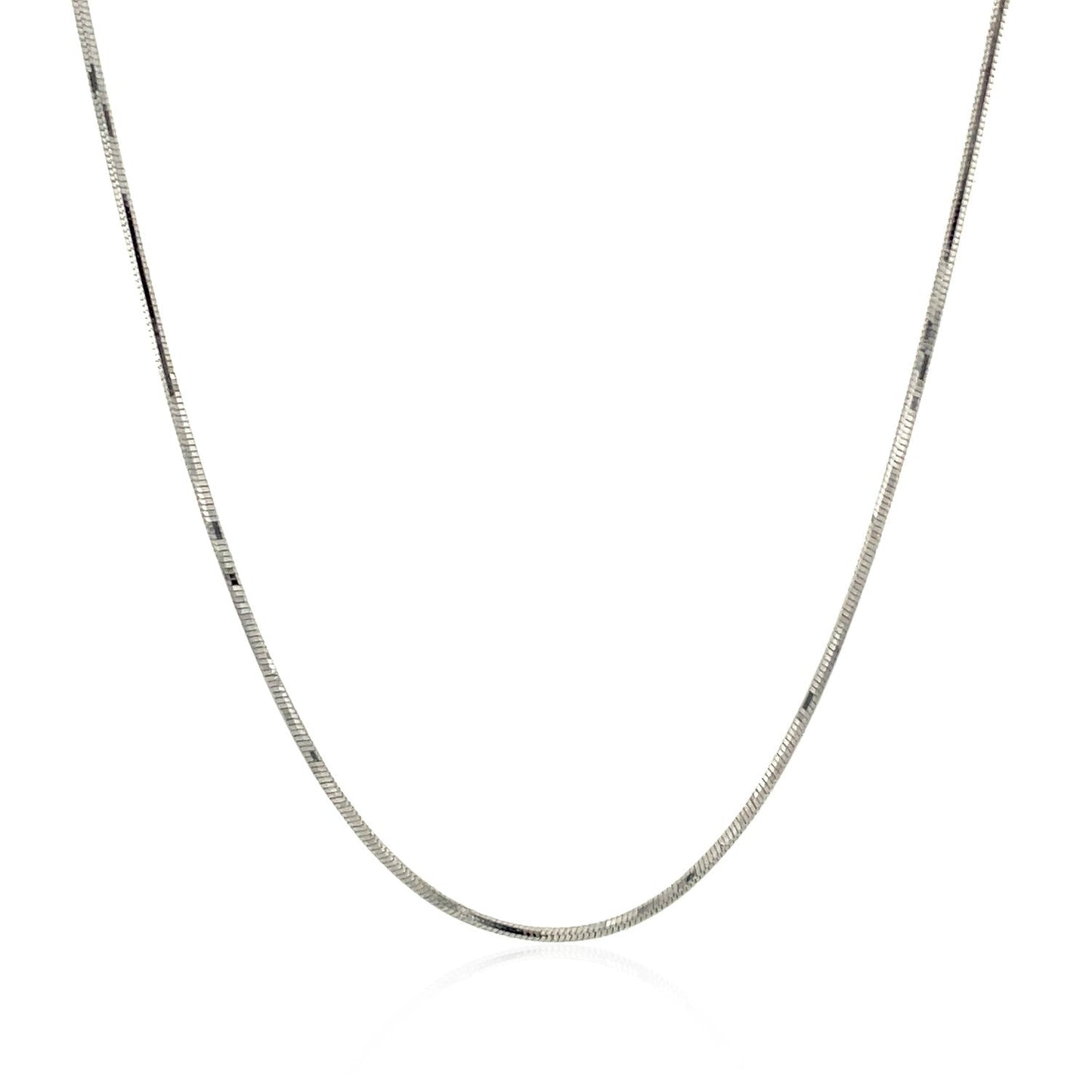 14k White Gold Adjustable Snake Chain 0.85mm Bids.com