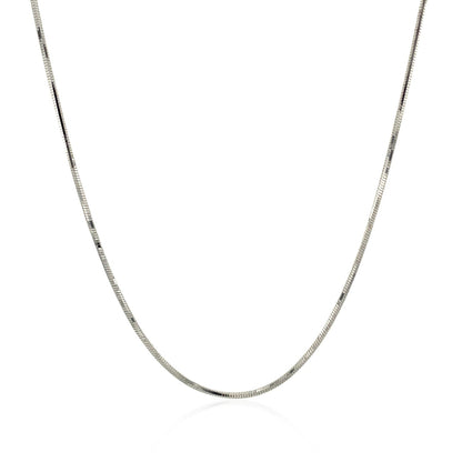 14k White Gold Adjustable Snake Chain 0.85mm Bids.com