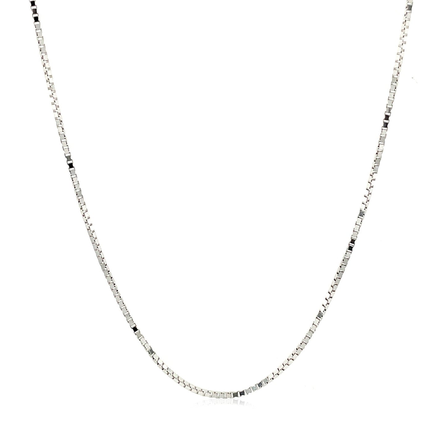 10k White Gold Adjustable Box Chain 0.85mm Bids.com