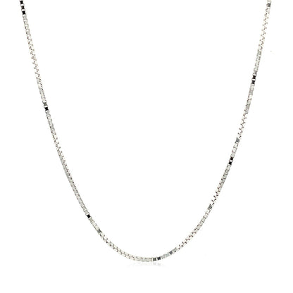 10k White Gold Adjustable Box Chain 0.85mm Bids.com
