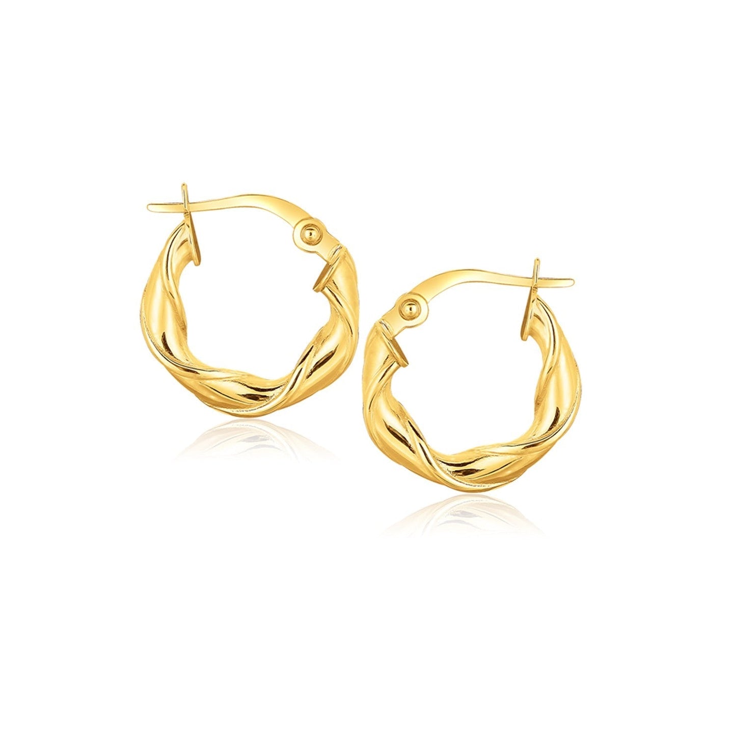 14k Yellow Gold Hoop Earrings (5/8 inch) Bids.com