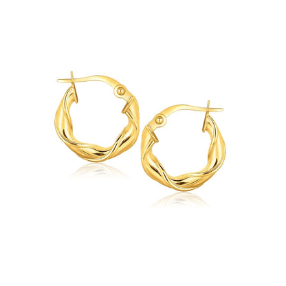 14k Yellow Gold Hoop Earrings (5/8 inch) Bids.com