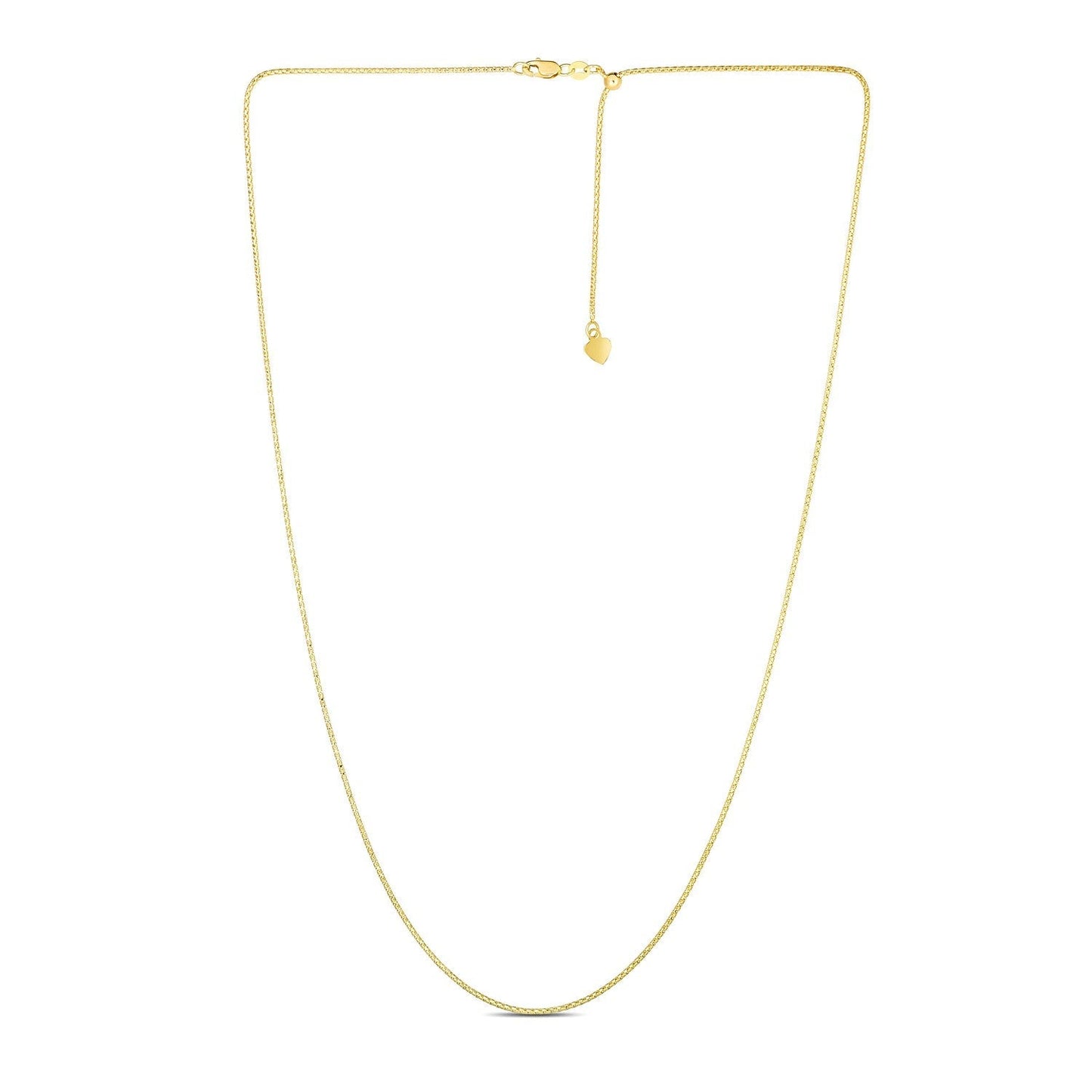 14k Yellow Gold Adjustable Popcorn Chain 1.3mm Bids.com