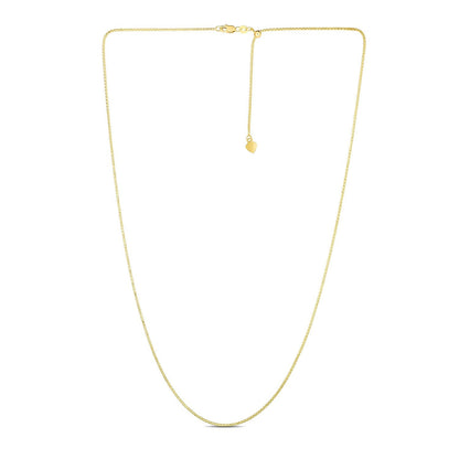 14k Yellow Gold Adjustable Popcorn Chain 1.3mm Bids.com
