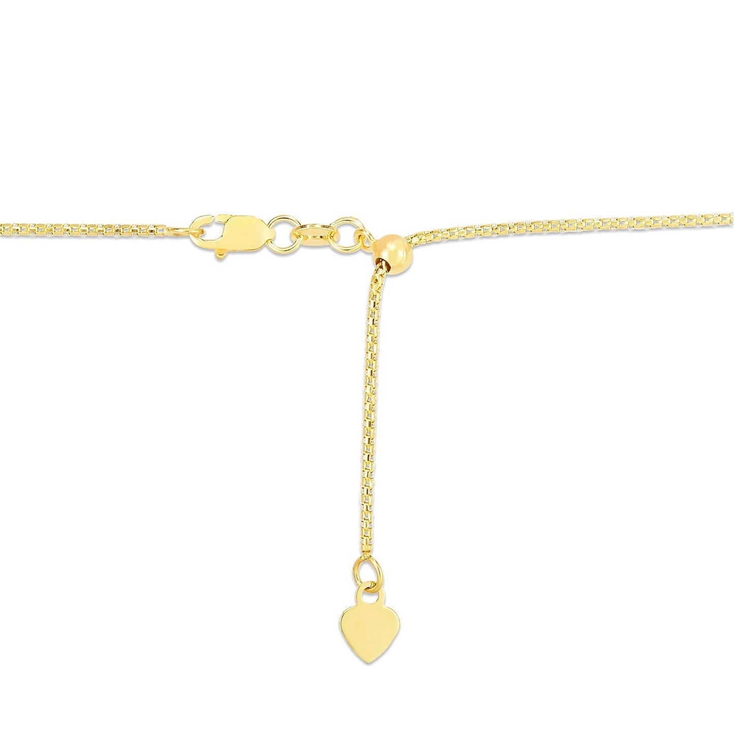 14k Yellow Gold Adjustable Popcorn Chain 1.3mm Bids.com