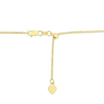 14k Yellow Gold Adjustable Popcorn Chain 1.3mm Bids.com