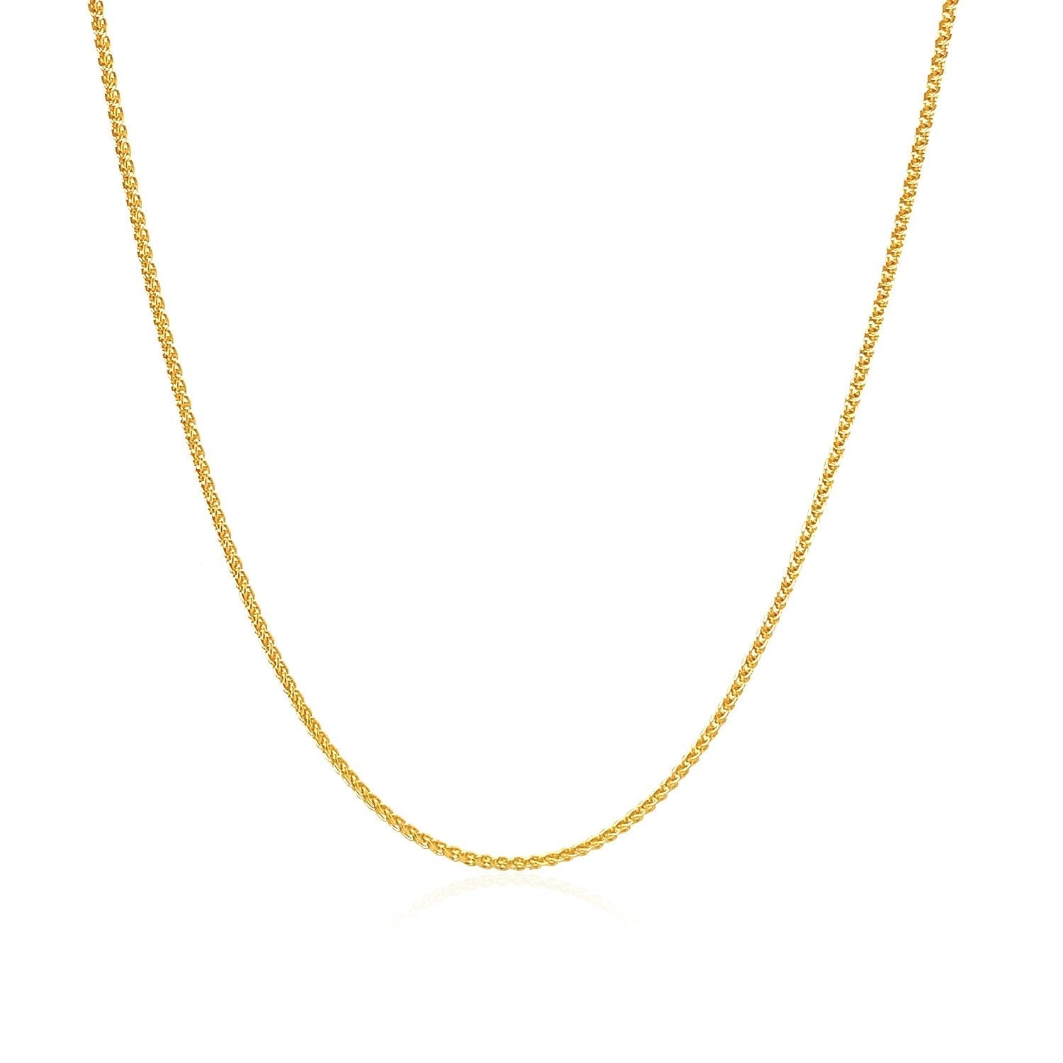 10k Yellow Gold Wheat Chain 1.0mm Bids.com