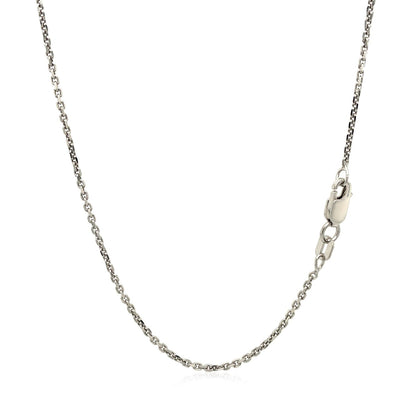 Sterling Silver Rhodium Plated Cable Chain 1.4mm Bids.com