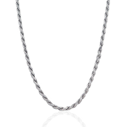 Sterling Silver 3.6mm Diamond Cut Rope Style Chain Bids.com