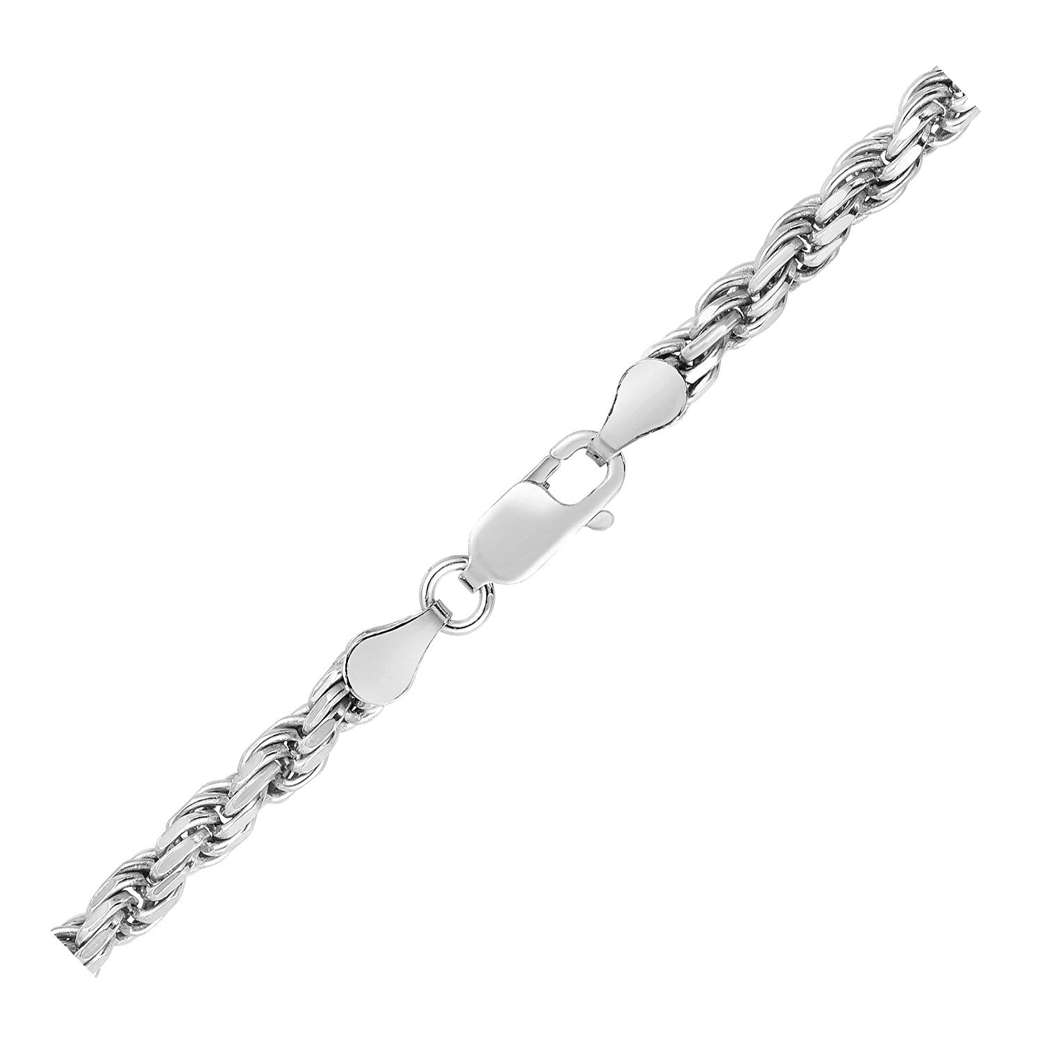 Sterling Silver 3.6mm Diamond Cut Rope Style Chain Bids.com