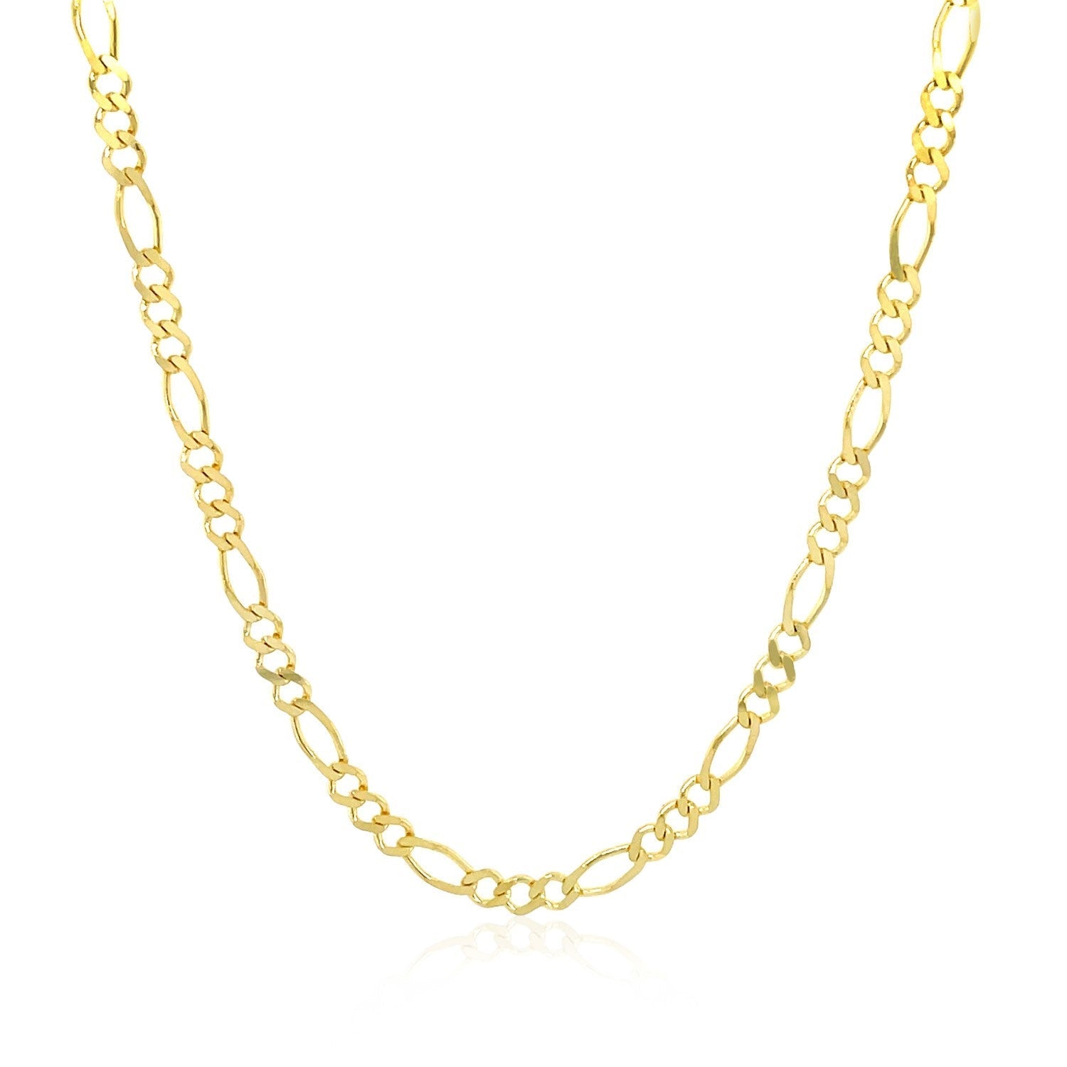 2.8mm 14k Yellow Gold Solid Figaro Chain Bids.com