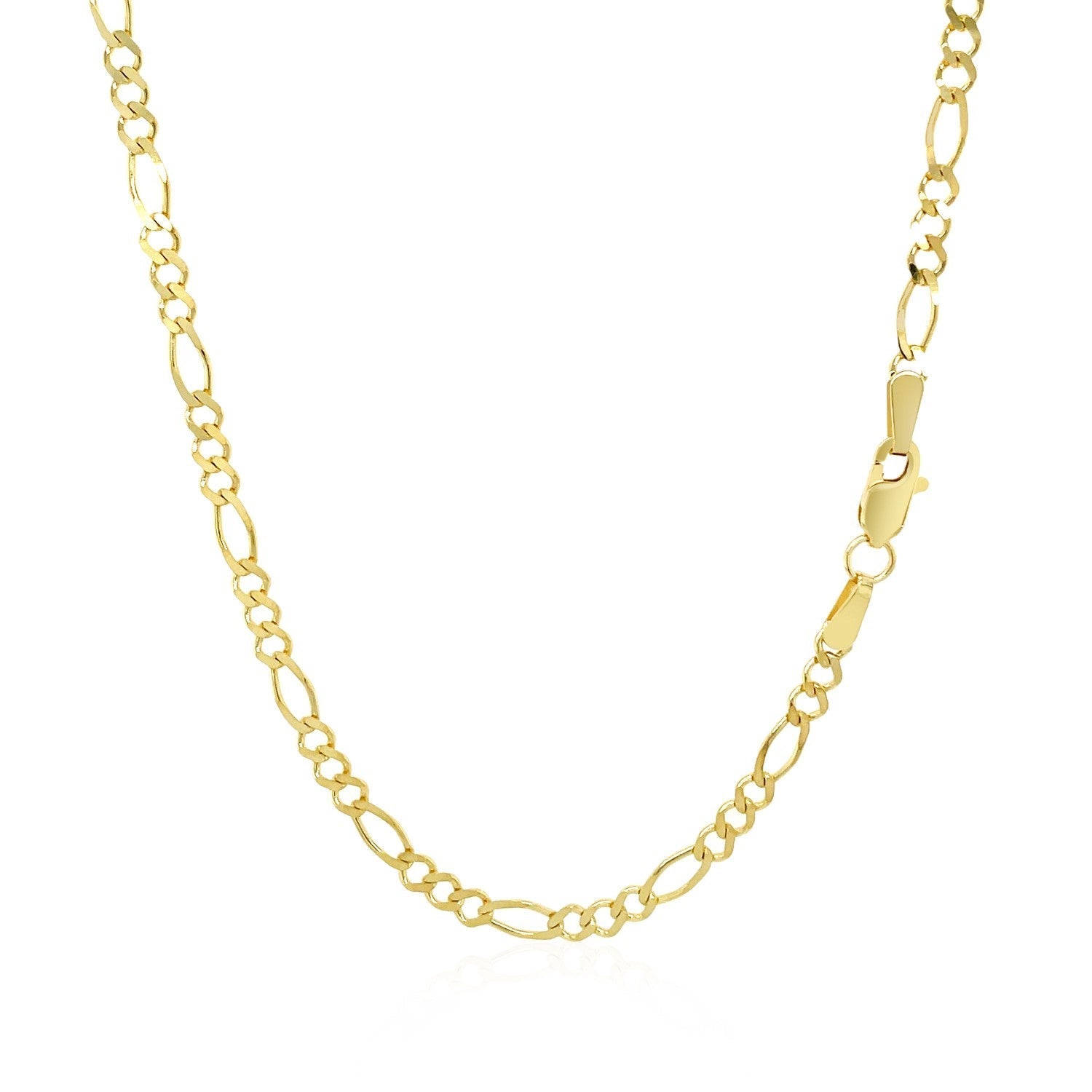 2.8mm 14k Yellow Gold Solid Figaro Chain Bids.com