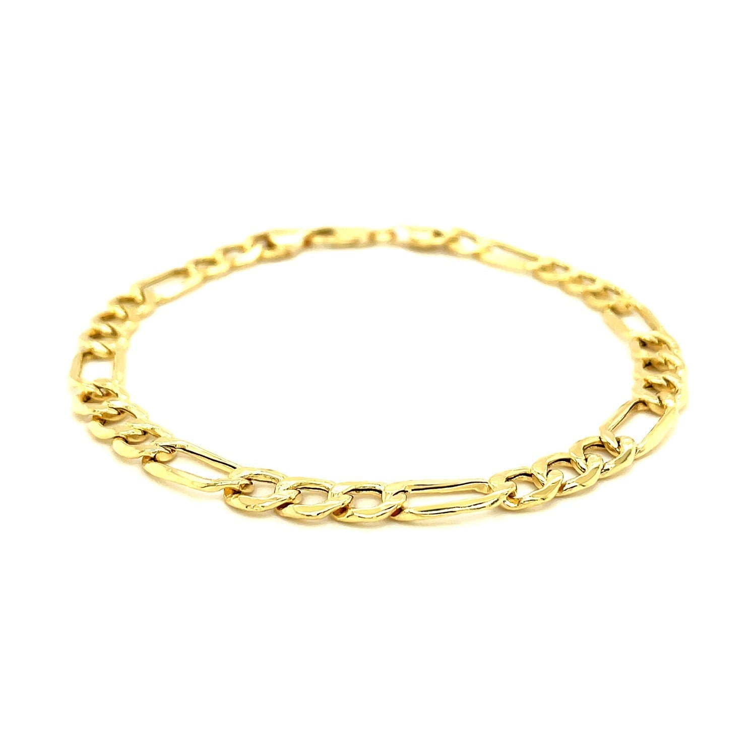 6.5mm 14k Yellow Gold Lite Figaro Bracelet Bids.com