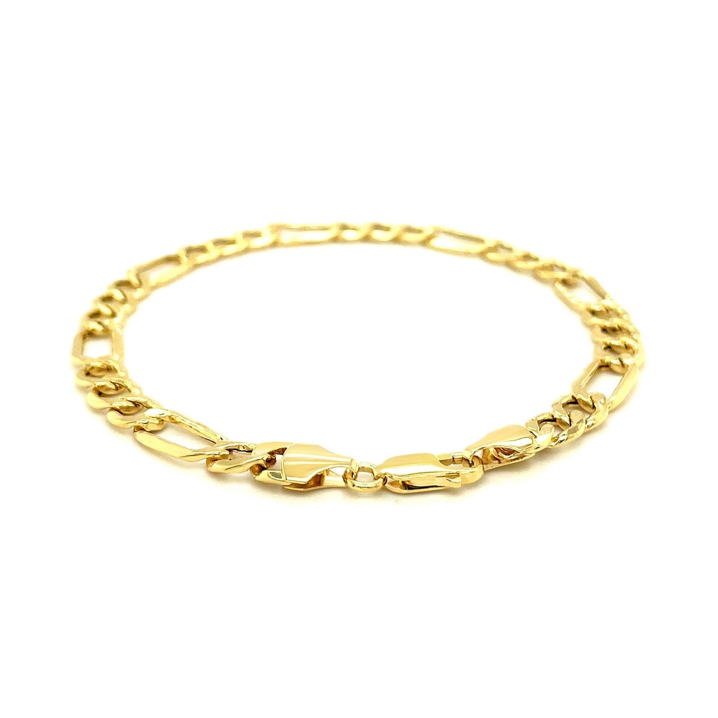 6.5mm 14k Yellow Gold Lite Figaro Bracelet Bids.com