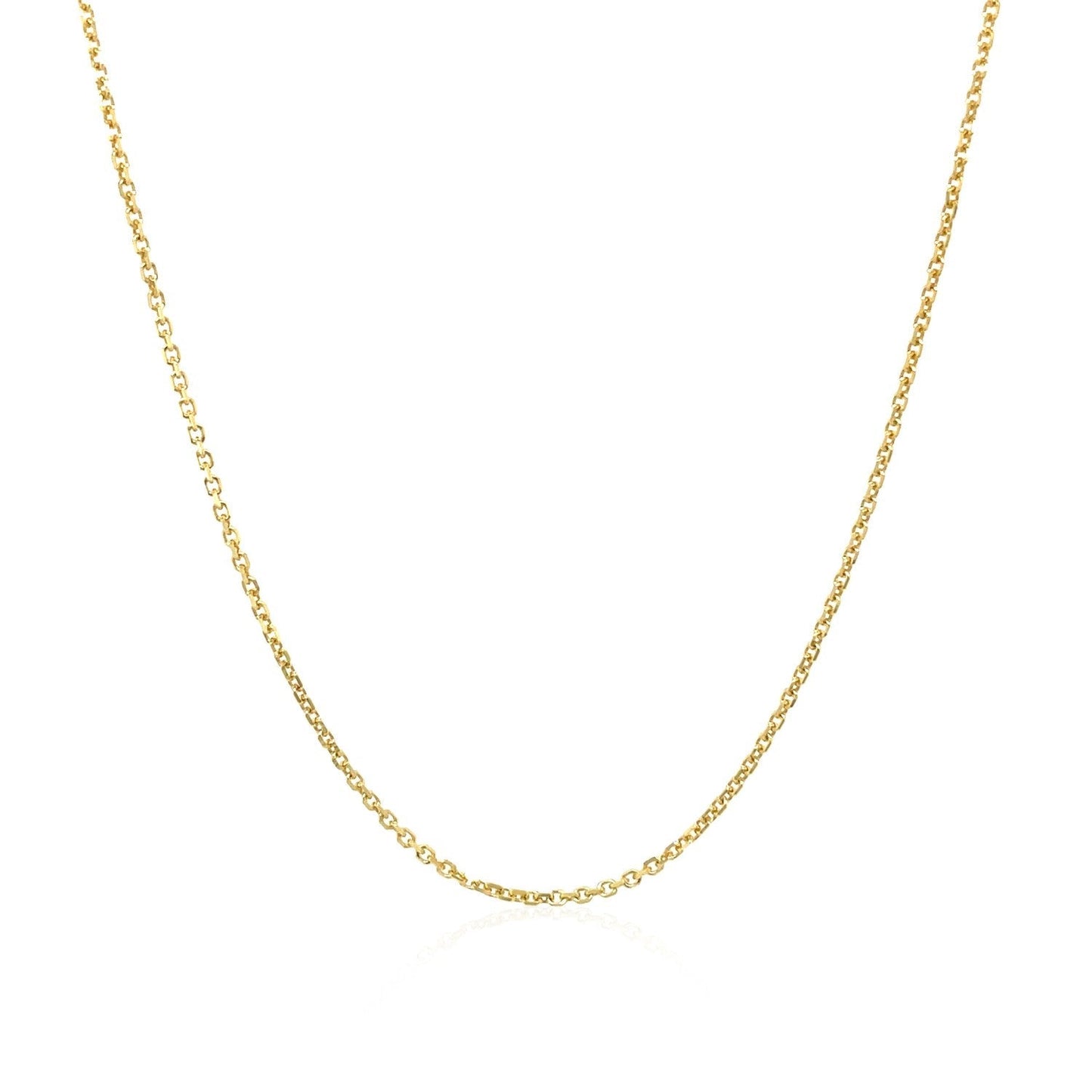 10k Yellow Gold Cable Chain 1.1mm Bids.com