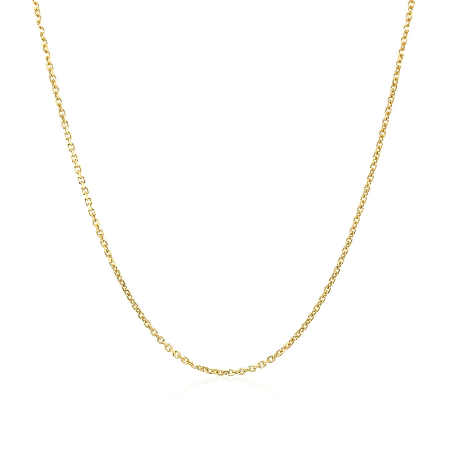 10k Yellow Gold Cable Chain 1.1mm Bids.com