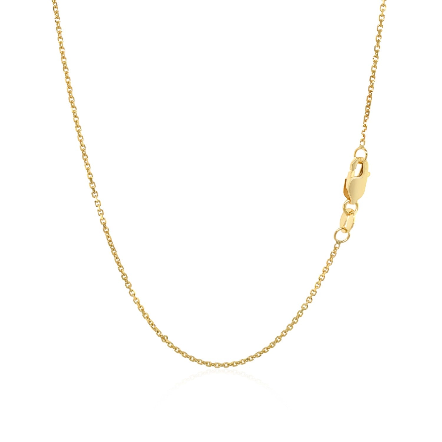 10k Yellow Gold Cable Chain 1.1mm Bids.com