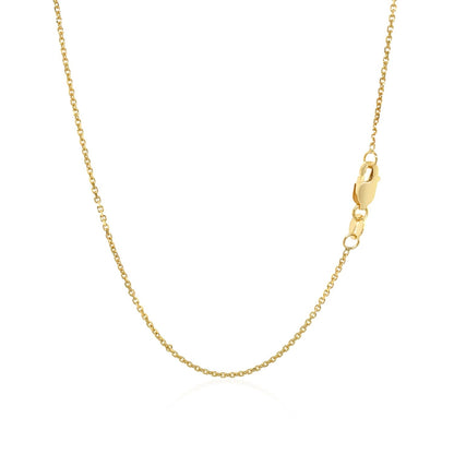 10k Yellow Gold Cable Chain 1.1mm Bids.com