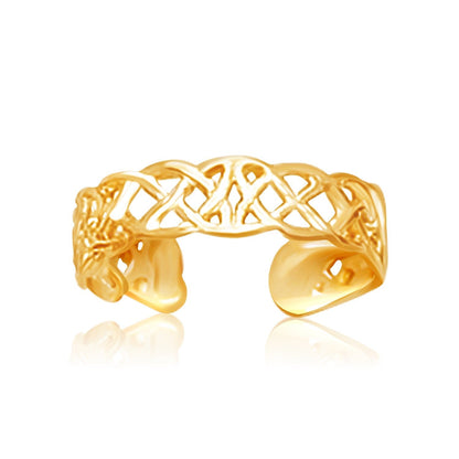 14k Yellow Gold Toe Ring in a Celtic Knot Style Bids.com